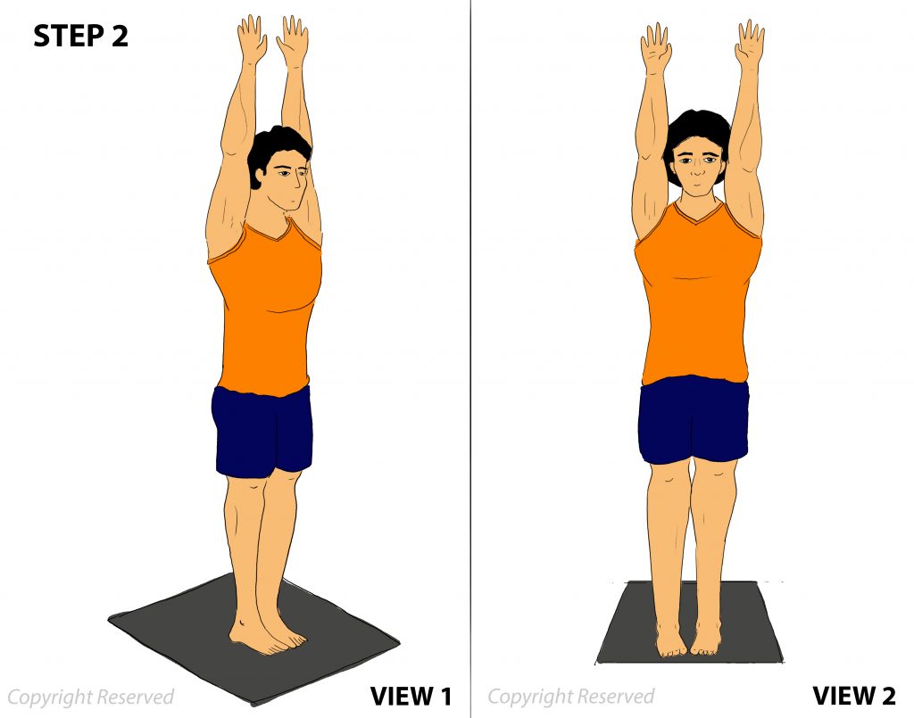 padahastasana step-2