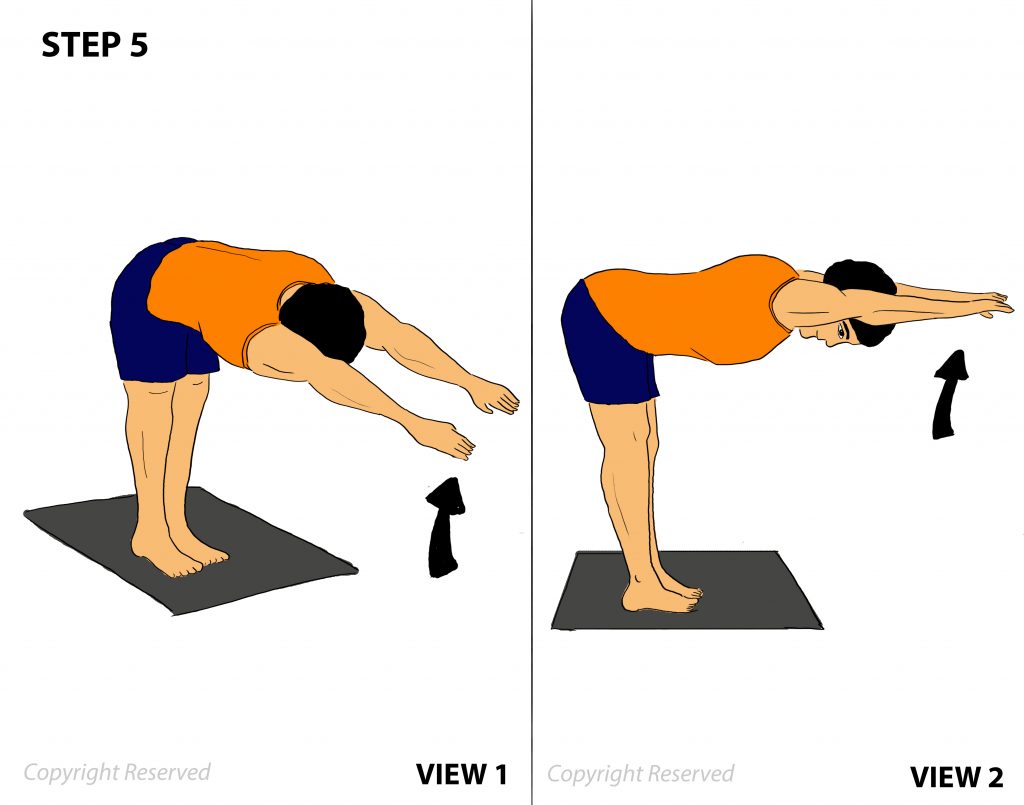 padahastasana step-5