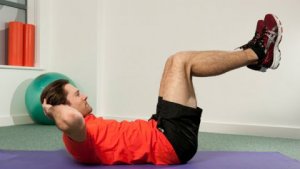 Ab crunches in Easy Freehand Exercises
