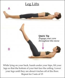 Leg lifts in Easy Freehand Exercises