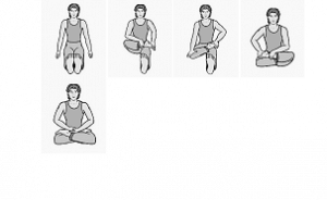 Step images of Padmasana