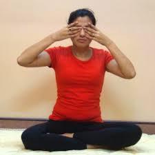 Bhramari Pranayama, a practice that has a calming effect on the mind and  body. 